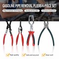 Anxingo 4pcs Fuel Line Pliers Set Hose Removal Plier Fuel Filter Caliper Hose Pipe Clamp Clip Grip For Auto Maintenance With