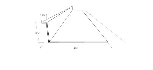 L Shape Under Cabinet Light Cover Replacement White Ribbed Acrylic Diffuser 21 In Length X 2 875 Width 1 Height Model Ws-320