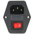 Baomain Inlet Module Plug Fuse Switch Male Power Socket 10a 250v 3 Pin Iec320 C14