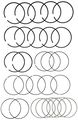 E-928k Premium Piston Ring Set With Plasma Moly Coating Machined Finish Low Friction And Scuff Resistant Design 