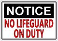 5in X 3 Notice No Lifeguard On Duty Sticker Vinyl Swimming Pool Sign By Stickertalk 