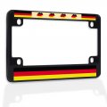 Fastasticdeals Metal Insert Bike License Plate Frame Flag Of Germany With Map German Weatherproof Motorcycle Accessories Black 