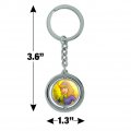 Graphics More Scooby Doo Daphne Character Keychain Spinning Round Chrome Plated Metal
