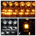 Acanii For 2000-2006 Chevy Suburban Tahoe 99-02 Silverado Chrome Housing Led Parking Turn Singal Lamps Bumper Lights