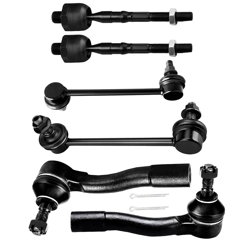 6 Piece Suspension Tie Rod End And Sway Bar Link Kit For Mazda 2003-2008 Es800027 Es800028 Ev800029 K80250 K80251