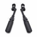 Xkh- Motorcycle Black Streamliner Skull Footpeg 3 Kit 1 4 Mount Compatible With Gl1800 Vt750 Shadow P N Mt216-077 216-093-bk