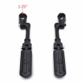Xkh- Motorcycle Black Streamliner Skull Footpeg 3 Kit 1 4 Mount Compatible With Gl1800 Vt750 Shadow P N Mt216-077 216-093-bk