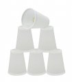 Aspen Creative 326-6b Small Hardback Empire Shape Chandelier Clip-on Lamp Shade Set 6 Pack Transitional Design In White 4 