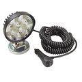Wesbar 54209-017 Round Auxiliary Led Work Light With 19 Coiled Cord And Magnetic Base 