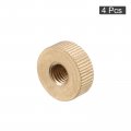 Uxcell Knurled Thumb Nuts 4pcs M8 X D20mm H7mm Brass Nut Flat Head Blind Hole Lock Adjusting For 3d Printer Parts
