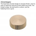 Uxcell Knurled Thumb Nuts 4pcs M8 X D20mm H7mm Brass Nut Flat Head Blind Hole Lock Adjusting For 3d Printer Parts
