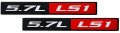 Combo Ls1 5 7l Red Oil Cap In Billet Aluminum 2 X Pair Set Black Liter Real Engine Hood Emblem Badge Nameplate Crate For 97-04