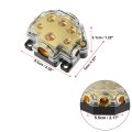 0 2 4 Gauge In 8 Out 5 Ways Stereo Amp Power Ground Distribution Block For Car Audio Splitter Gold Tone