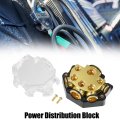 0 2 4 Gauge In 8 Out 5 Ways Stereo Amp Power Ground Distribution Block For Car Audio Splitter Gold Tone