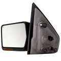 Towing Mirror For 2007 2014 Series Truck Pickup Power Heated Rear View With Amber Turn Signal Light Driver Side Textured Black 