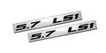 2x Pair Set 5 7 Ls1 Black On Silver Highly Polished Real Aluminum Emblems Of 2