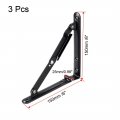 Uxcell Folding Bracket 6 Inch 150mm For Shelves Table Desk Wall Mounted Support Collapsible Long Release Arm Space Saving