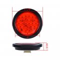 Astra Depot 20pcs 4 Round Red Led Tail Lights 24 Turn Stop Brake Marker Truck Trailer Rv Sealed Lamps Assembly W Rubber Bezels
