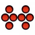 Astra Depot 20pcs 4 Round Red Led Tail Lights 24 Turn Stop Brake Marker Truck Trailer Rv Sealed Lamps Assembly W Rubber Bezels
