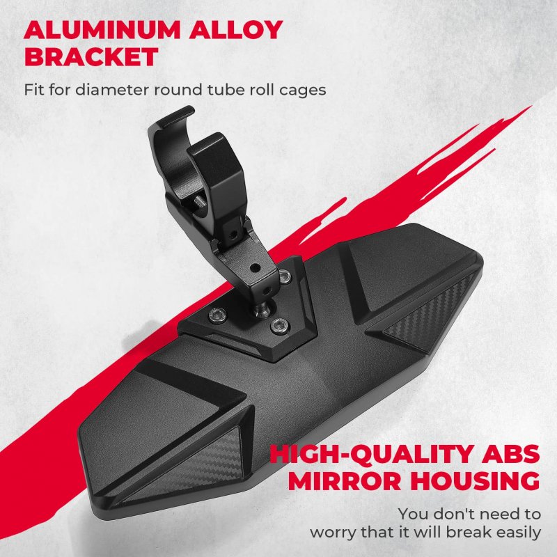 Utv Side Mirrors And Center Adjustable For 1 6 -2 Roll Bar Cage Breakaway Rear View Mirror Polaris Rzr Can Am X3 Yamaha Rhino