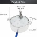 Fielect Synchronous Motor Ac 110v 15-18rpm Turntable Ccw Direction 4w Tyc-50 Horizontal Hole Shaft