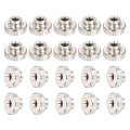Knurled Thumb Nut 20pcs M3x0 5mm Iron Round Knobs Fasteners For 3d Printer Parts Silver Tone 