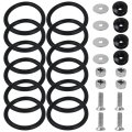 Xspeedonline 4pcs Black Bumper Quick Release Set Stainless Steel Bolts O-rings Universal Compatible With Front 