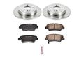 Z17 Rear Brake Pad And Rotor Kit Koe6507 For Hyundai Accent 2012 To 2022 Kia Rio 2018 Ceramic Pads Disc Rotors With Hardware 