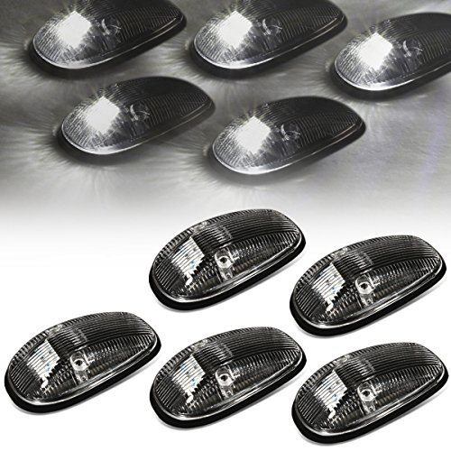 Auto Dynasty For Dodge Ram 1500 2500 3500 Be 5 X Led Cab Roof Top Lights Black Housing White