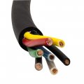 Recpro Trailer Conductor Cable Wiring Harness 14-7 14 Gauge 7 Wire Jacketed Black 5 Feet