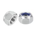 30pcs M14x1 5mm Nylon Insert Hex Lock Nuts 304 Stainless Steel Self-locking Stop Nut For Industrial Construction Fasteners 