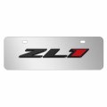 Ipick Image Made For Chevrolet Camaro Zl1 In 3d Logo 12 X 4 25 European Look Chrome Half-size Stainless Steel License Plate