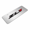 Ipick Image Made For Chevrolet Camaro Zl1 In 3d Logo 12 X 4 25 European Look Chrome Half-size Stainless Steel License Plate
