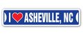 I Love Asheville North Carolina Street Sign Nc City State Us Wall Road Da Cor Gift 