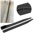 Car Body Styling Side Skirt 2pcs Splitter Lip Winglet Diffuser Universal 120cm47 2in Glossy Black