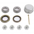 Ocpty Trailer Hub Wheel Bearing Kits For 1-1 16 44649 Bearings Tapered Spindle Grease Seal 2 000 Lb Axles 4 Bolt Lug Hot-dipped