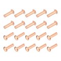 30 Pcs Copper Solid Rivets 5 32 X 35 64 Round Head Rivet Metal Fasteners Stud For Electrical Applications Finish Tone 