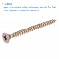 Uxcell M5 X 60mm Wood Screws Phillips Flat Head Carbon Steel Color Zinc Plated Self Tapping 50pcs