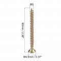 Uxcell M5 X 60mm Wood Screws Phillips Flat Head Carbon Steel Color Zinc Plated Self Tapping 50pcs