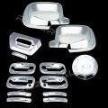 Razer Auto Mirror Cover 4 Door Handle With Passenger Keyhole Tailgate Gas For 02-06 Chevy Avalanche 