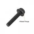 Uxcell M5x25mm Hex Serrated Flange Bolts 10 9 Grade Carbon Steel Screws 10pcs