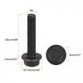 Uxcell M5x25mm Hex Serrated Flange Bolts 10 9 Grade Carbon Steel Screws 10pcs