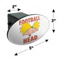 Hey Arnold Football Head Oval Tow Trailer Hitch Cover Plug Insert