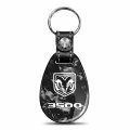 Ipick Image For Ram 3500 Logo Led Printed On Real Black Forged Style Carbon Fiber Tear-drop Shape Key Chain Keychain Exclusive