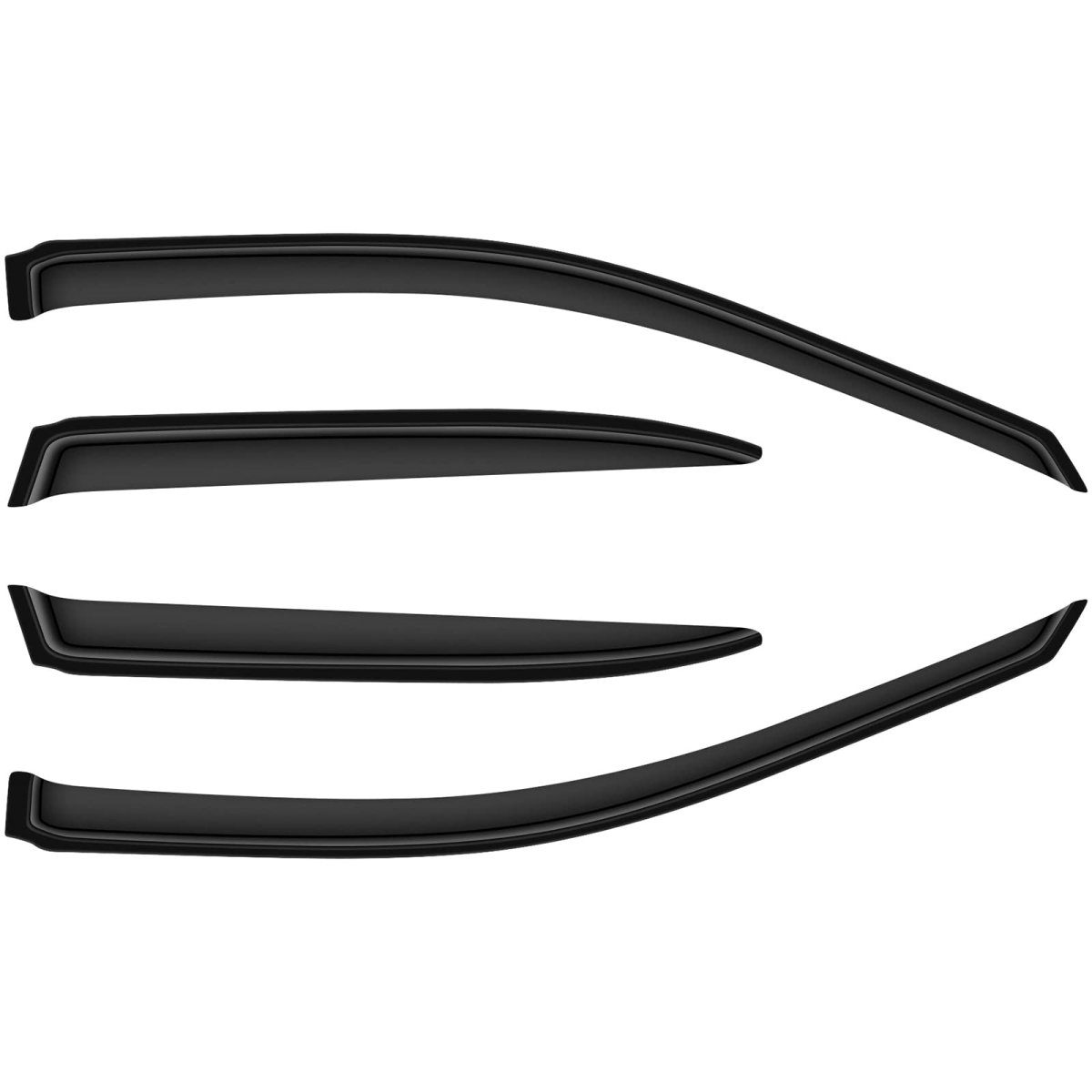 Outside Mount Window Wind Deflectors Replacement For 2001-2005 Honda Civic Visors Rain Guard 4pieces