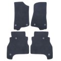 Velour Floor Mats For Jeep Gladiator 2020 2025 Custom Fit Front And Rear Black Carpet Liners Anti Slip All Season Full Set 