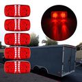 Surfacemount Bullseye 12-led Side Marker Clearance Light For Trailer Truck Bus Lorry 12v-24v Pack Of 5 Red 