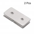 Uxcell Stainless Steel 180 Degree Glass Clamp 2pcs For 8-12mm Thickness Double Side Square Frameless Corner Bracket Clip Shower
