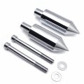 Httmt- Extended Aluminum Chrome Spike Frame Sliders Black For 2003-2006 Cbr600rr Cbr600 P N Mt290-016-cd