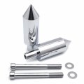 Httmt- Extended Aluminum Chrome Spike Frame Sliders Black For 2003-2006 Cbr600rr Cbr600 P N Mt290-016-cd